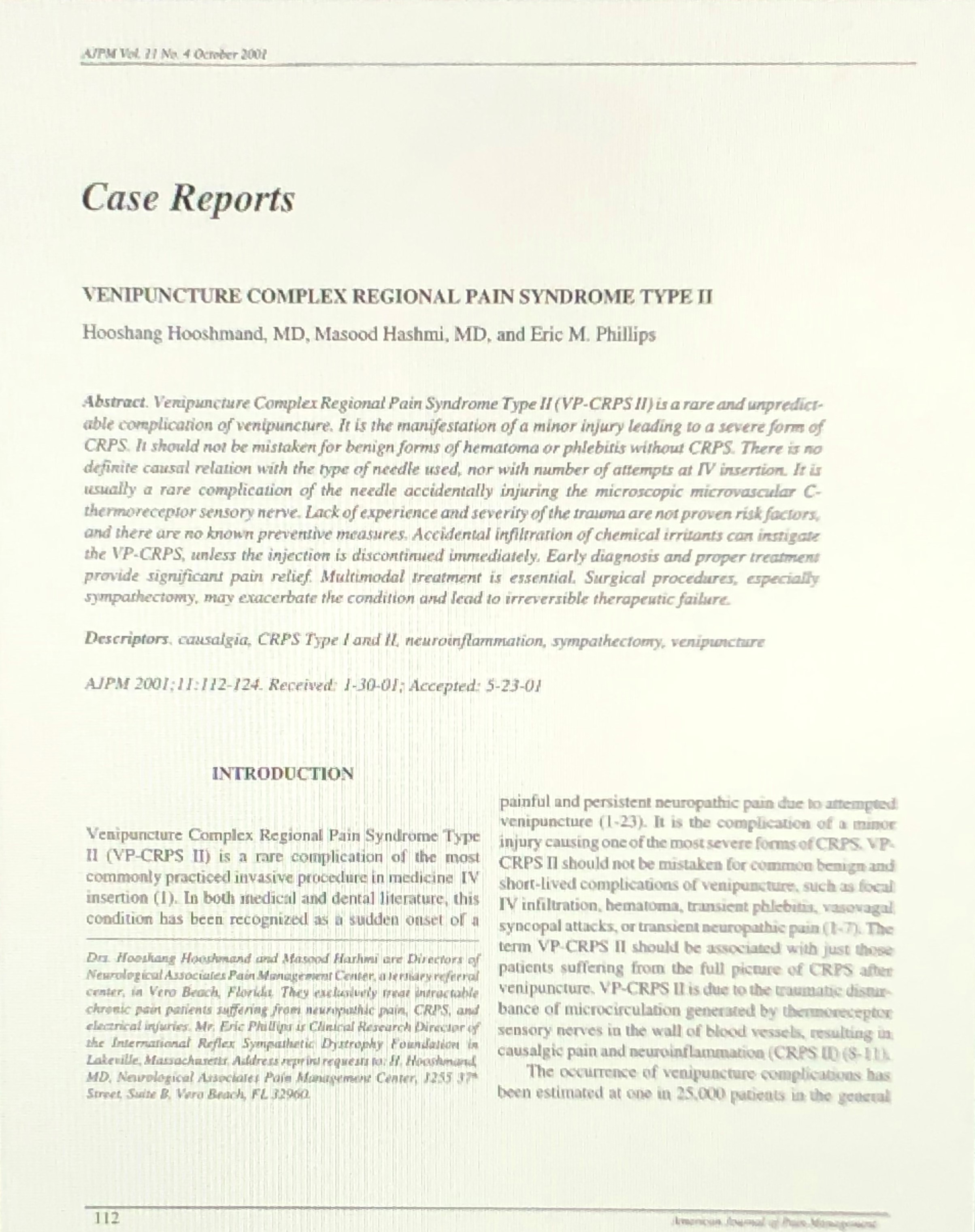 VP CRPS II Article Cover